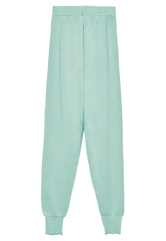 Pantalone maglia menta