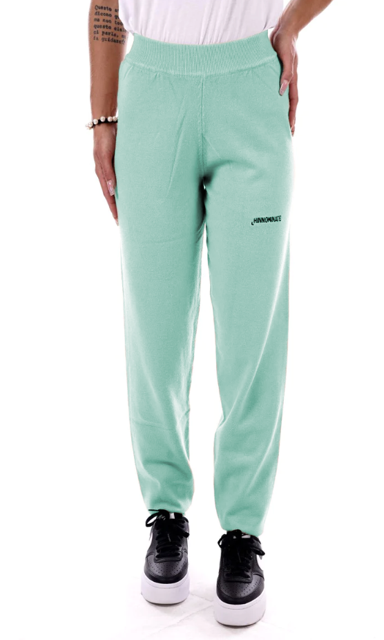 Pantalone maglia menta
