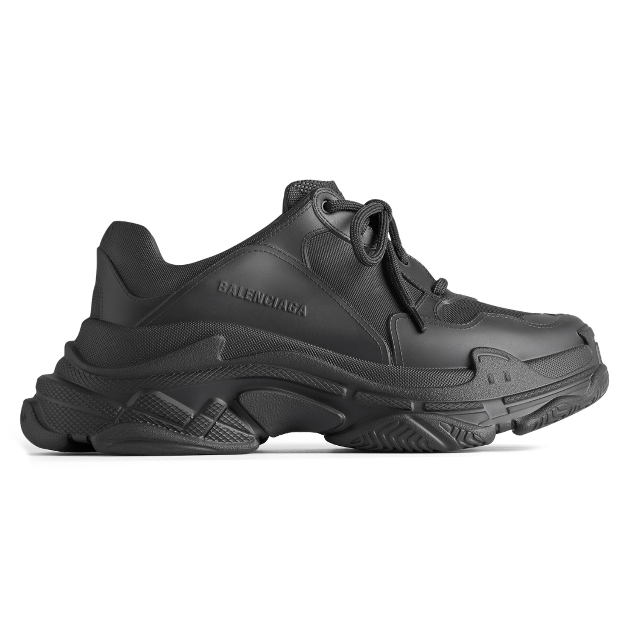 Balenciaga sneakers da donna in materiale tecnico leggero suola e tomaia modellate lacci ispirati alle stringhe delle scarpe da trekking logo stampato sul lato La Camicia