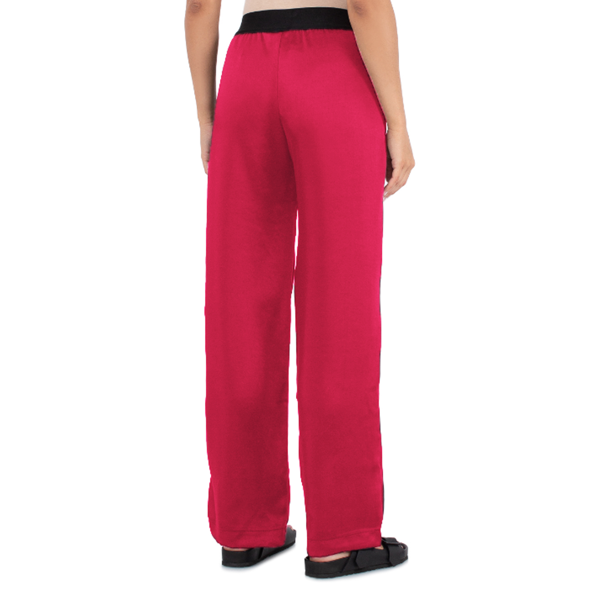 Pantaloni in raso fuxia