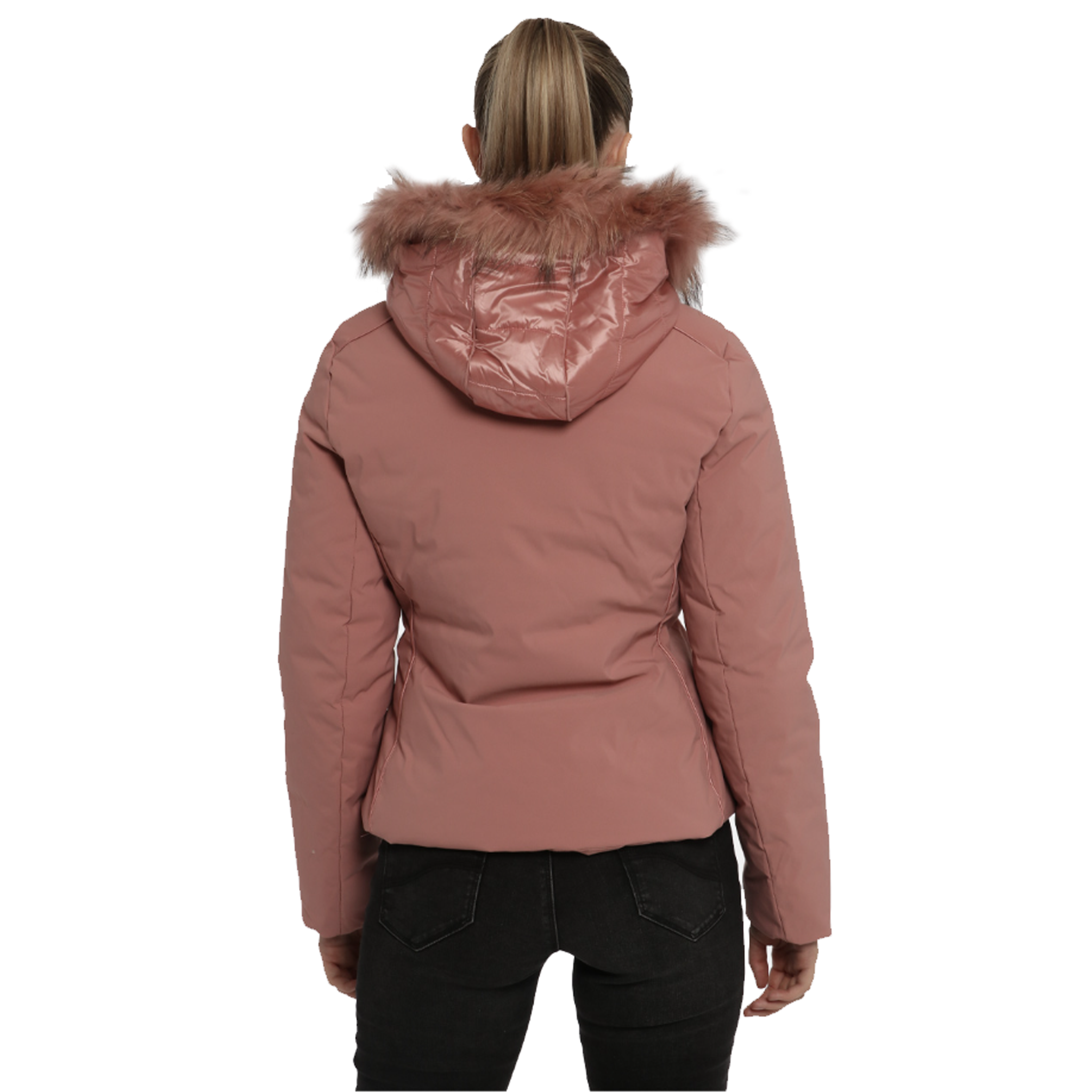 Piumino corto rosa