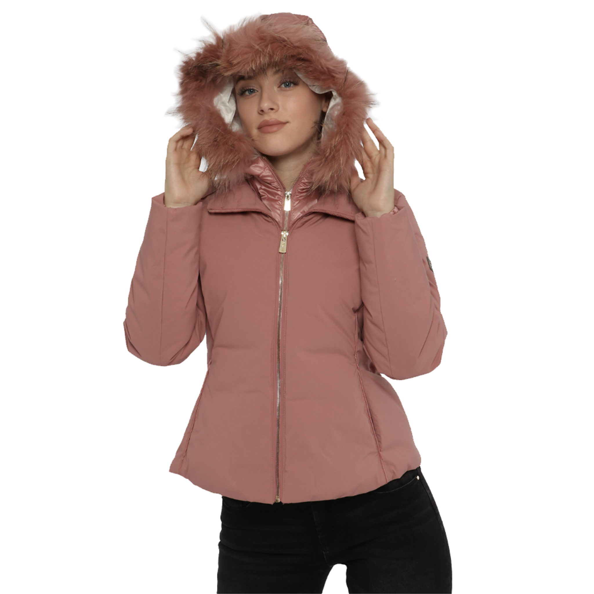 Yes Zee Piumino corto rosa
