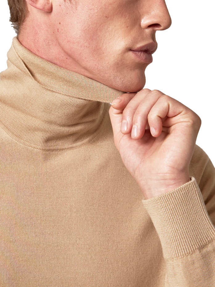 Maglia dolcevita beige