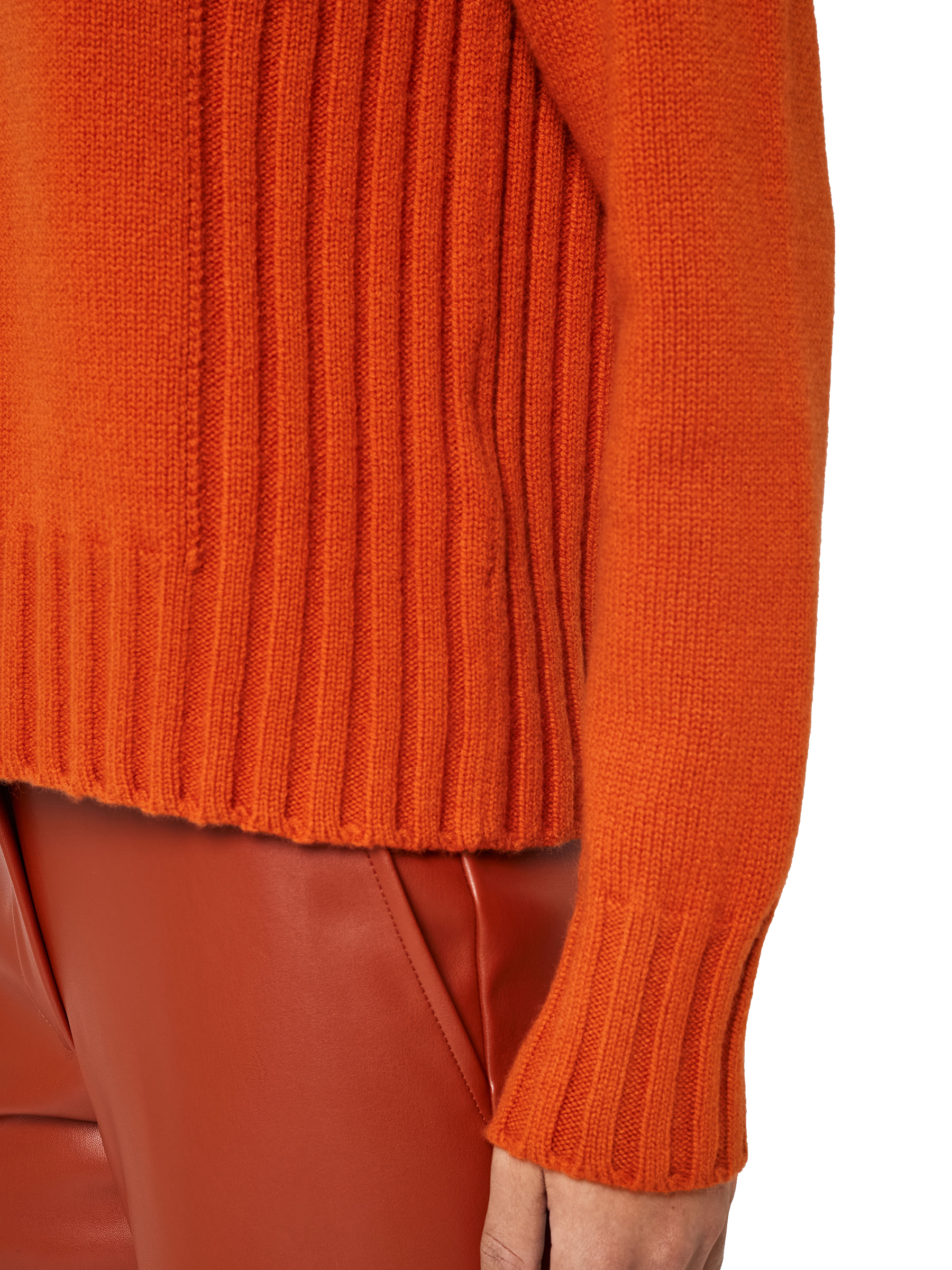 Girocollo cashmere zucca