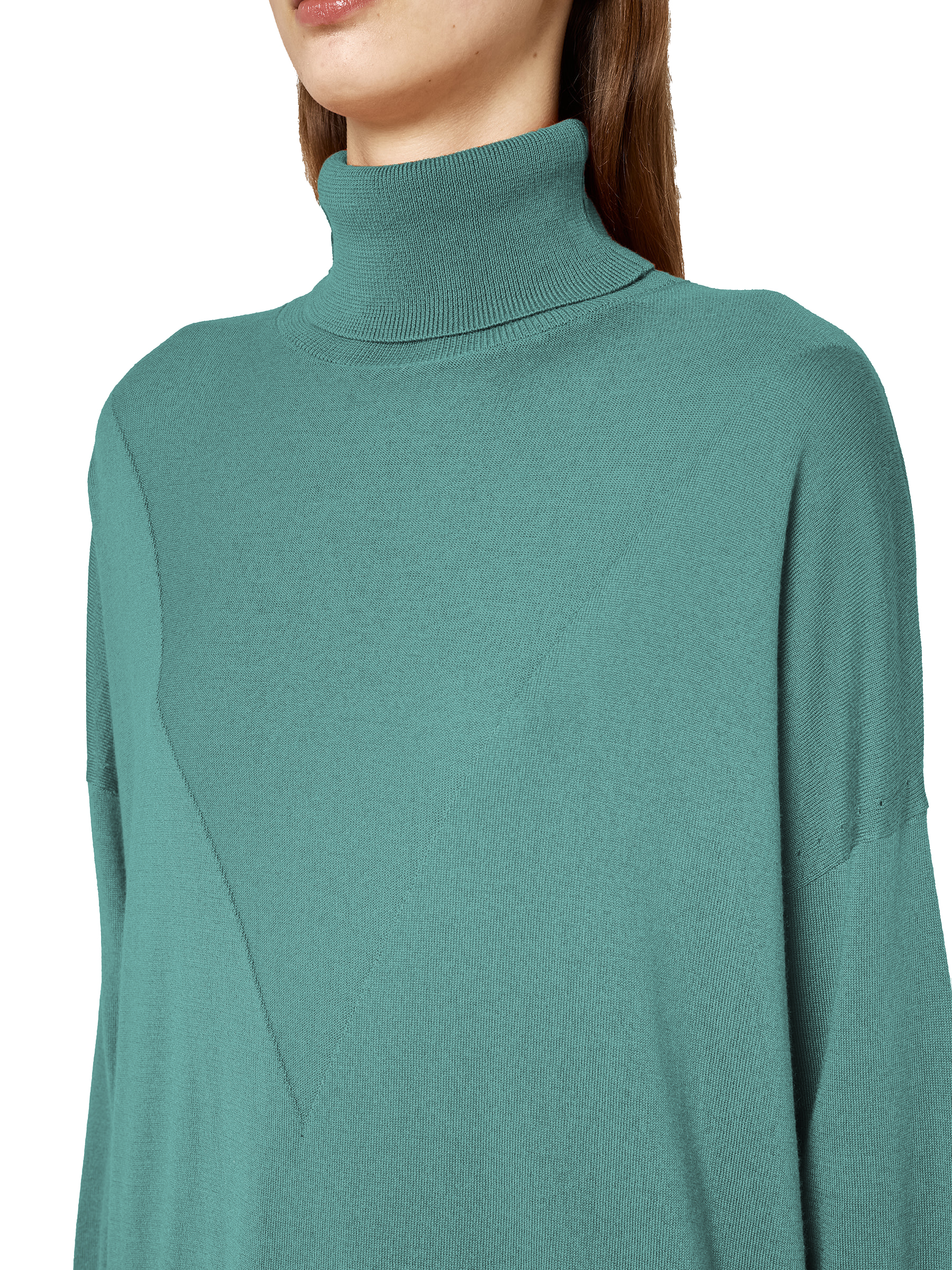 Dolcevita intarsio verde acqua