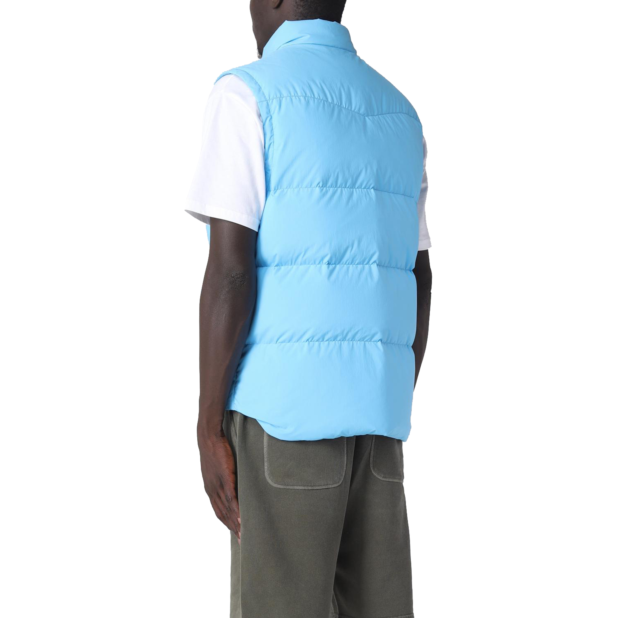 Gilet piumino azzurro