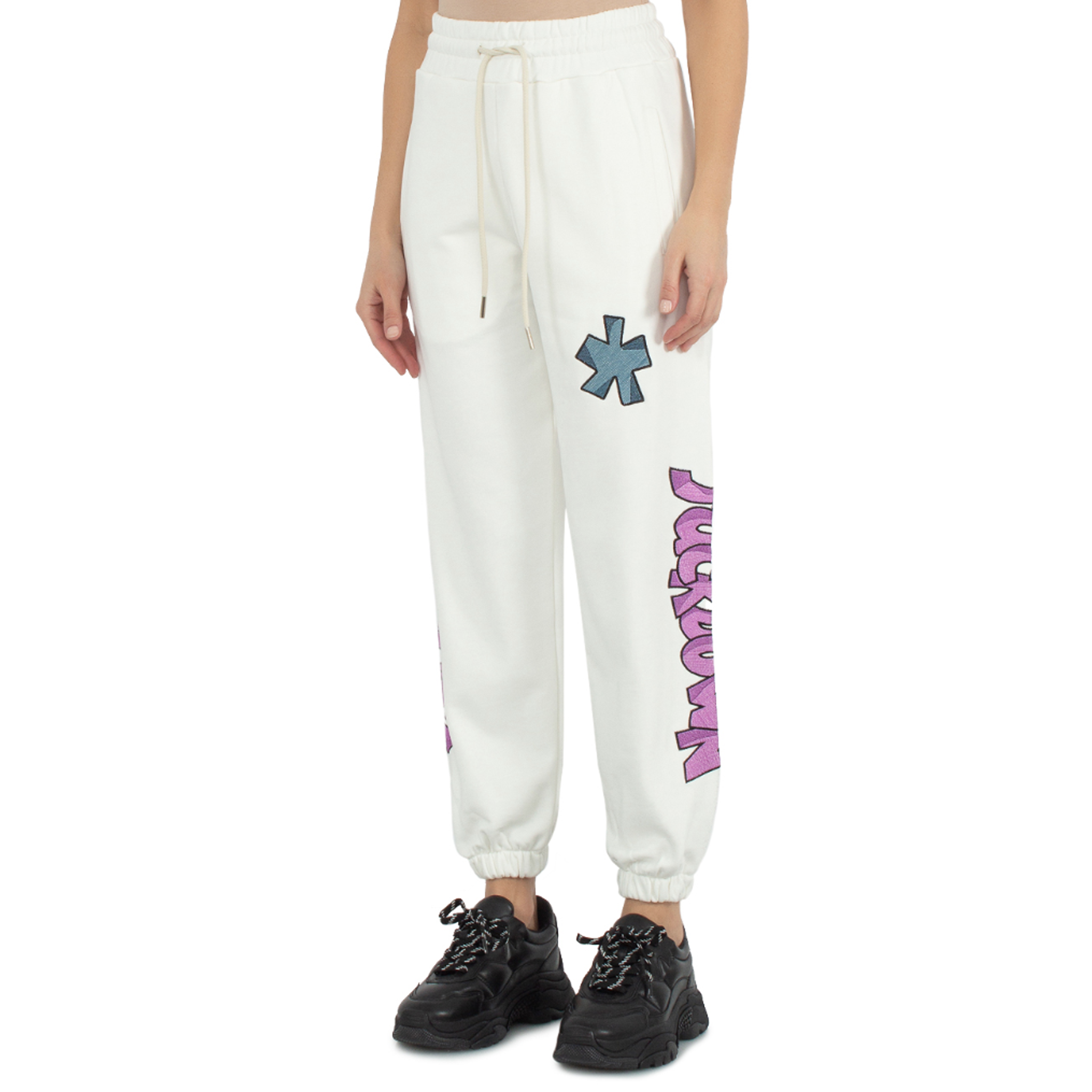 Pantaloni felpa ricamo