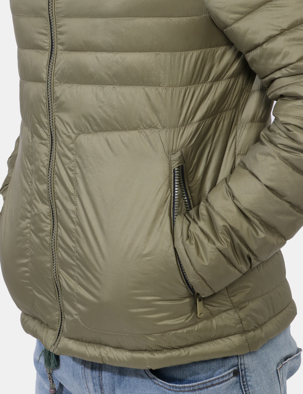Piumino leggero verde