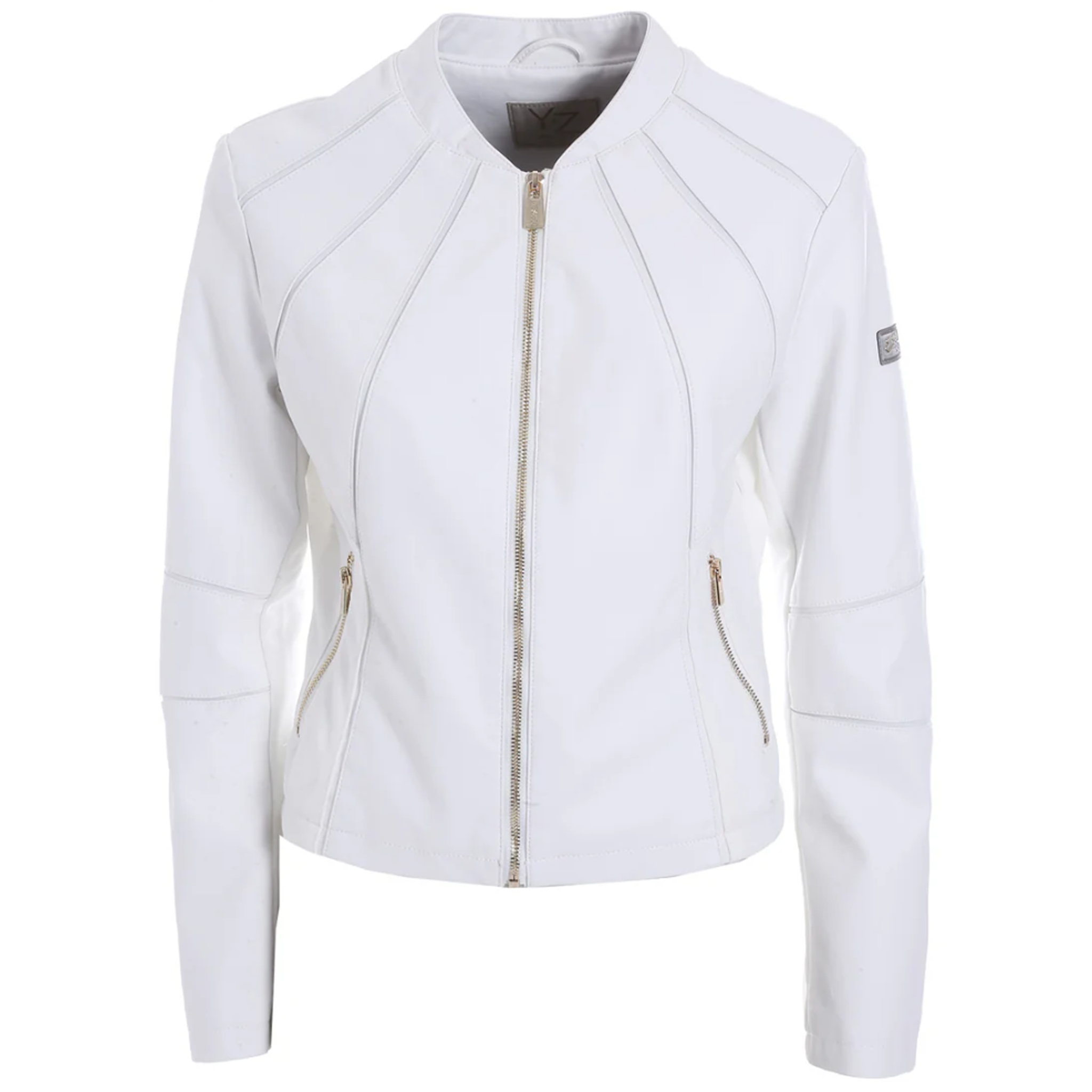 Yes Zee Giacca ecopelle bianco
