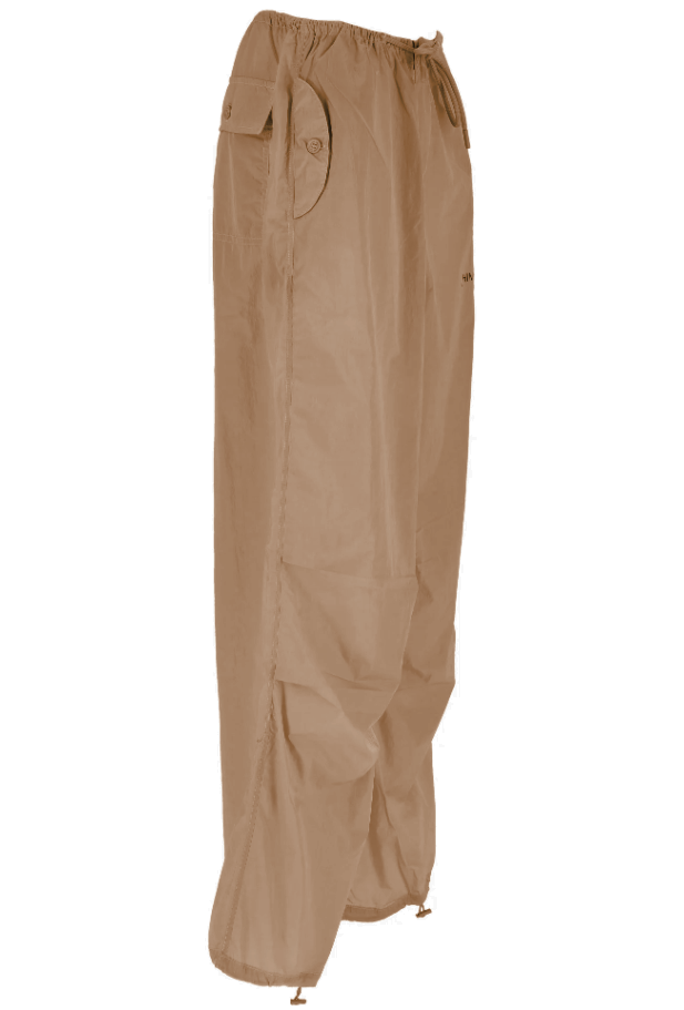 Pantaloni nylon marrone