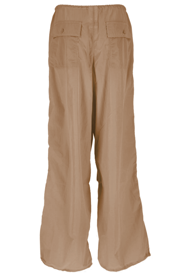 Pantaloni nylon marrone