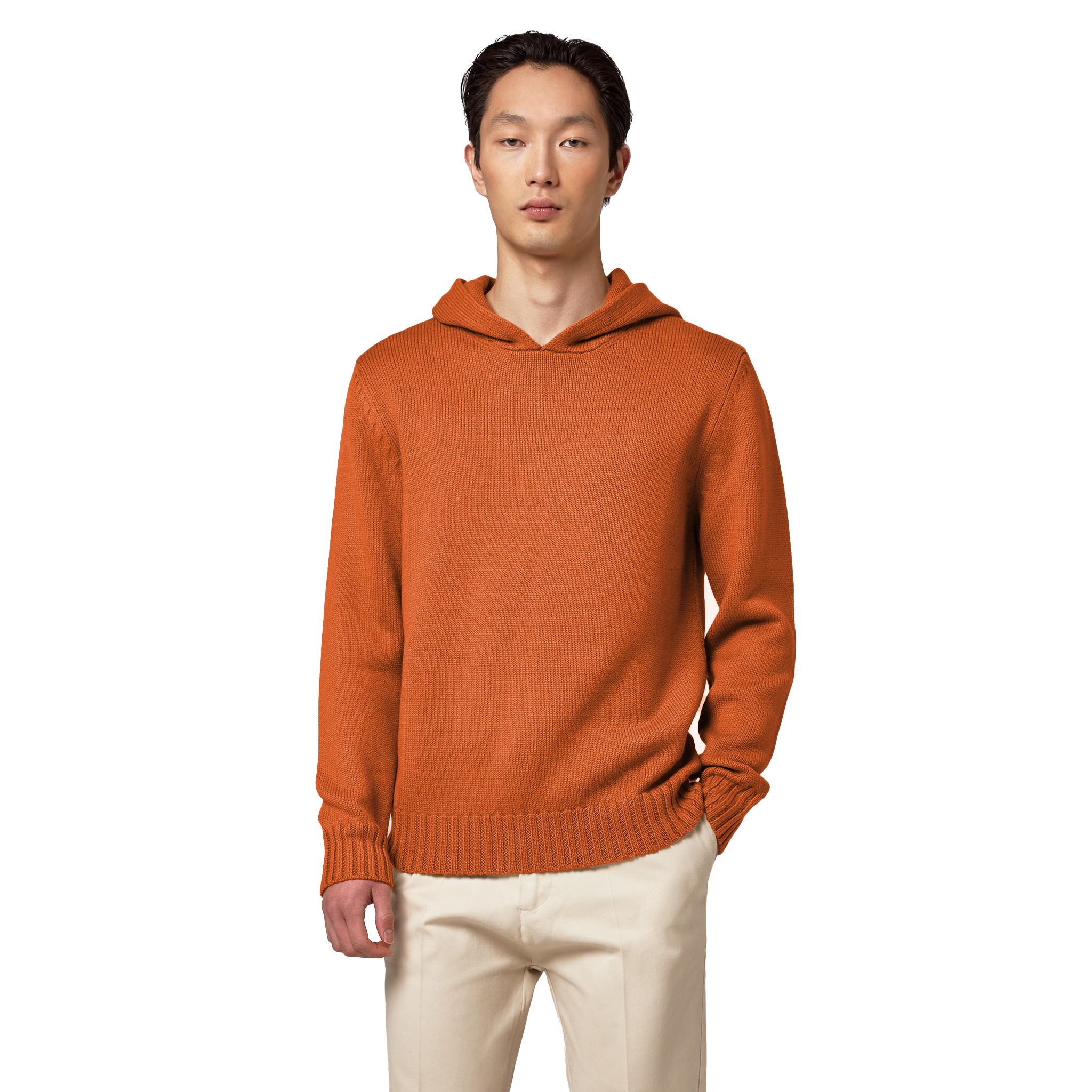 Alpha Studio Maglia cappuccio merinos pesante