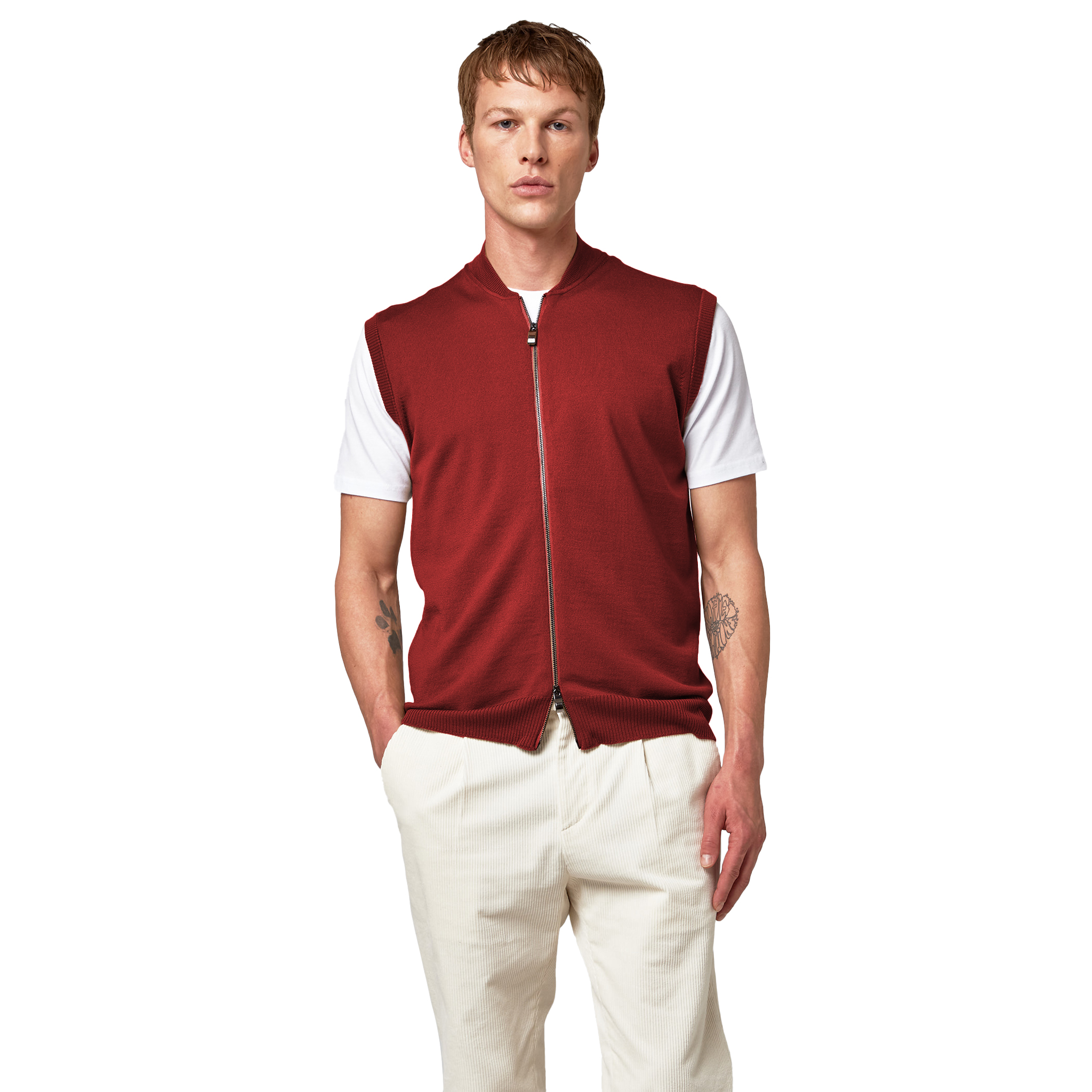Alpha Studio Gilet bomber zip