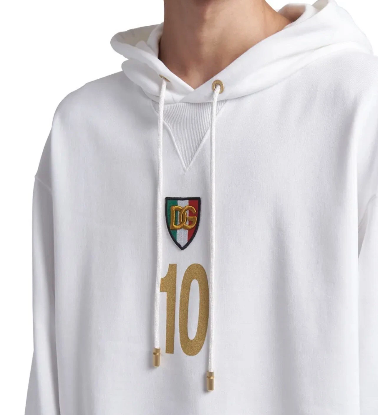 Optical white hoodie