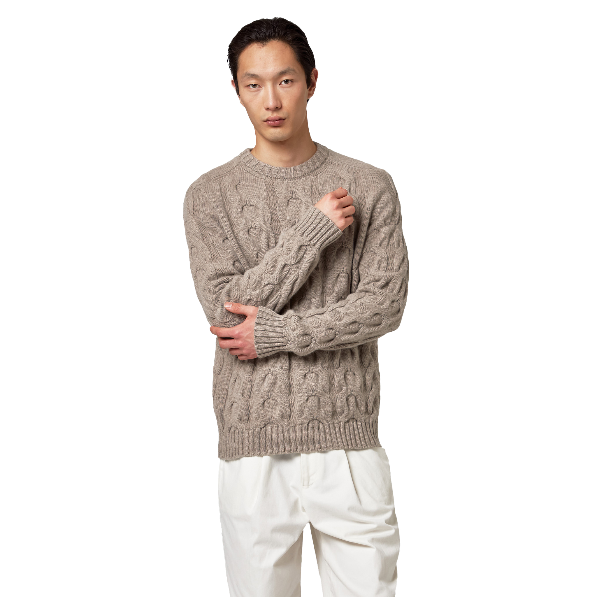 Alpha Studio Girocollo trecce cashmere