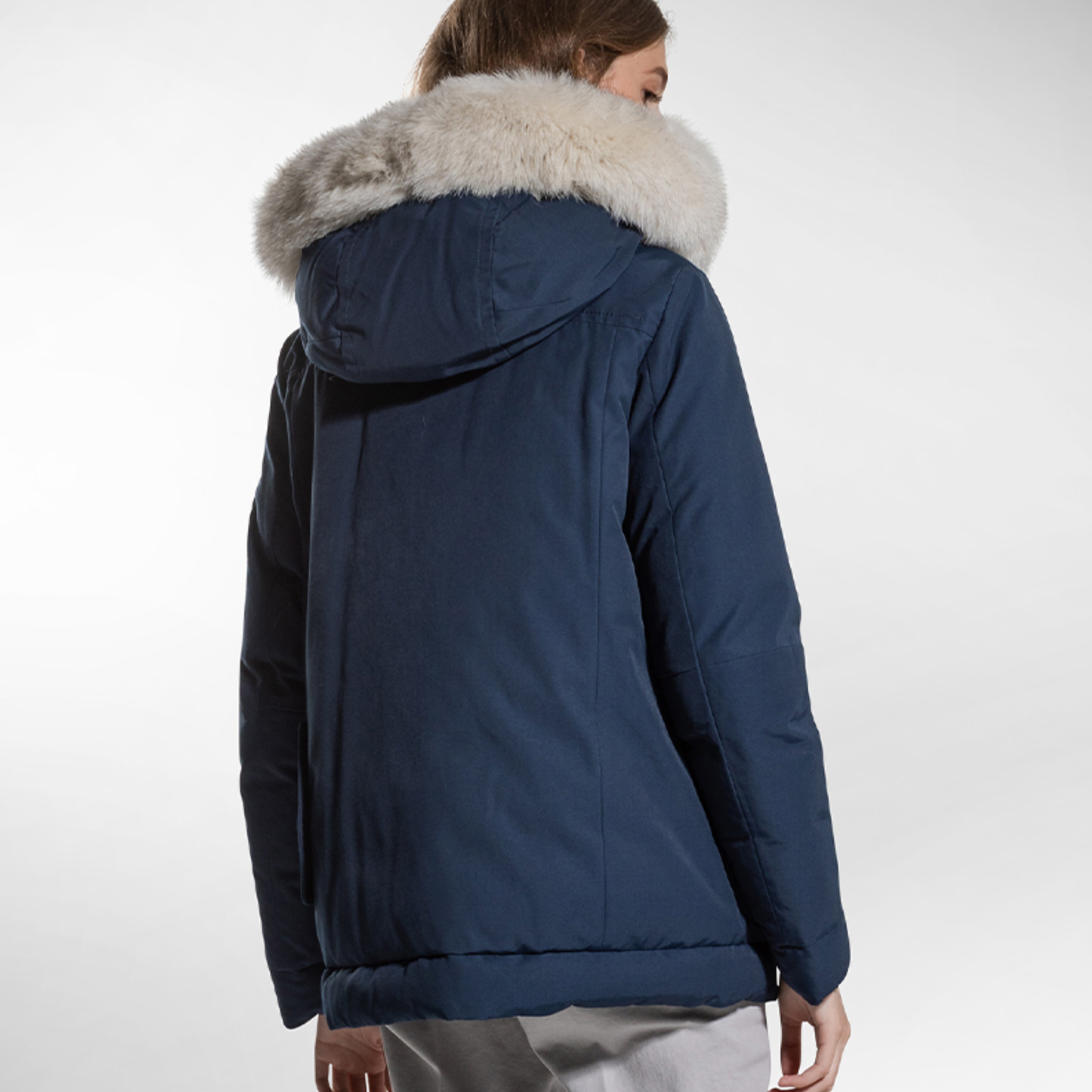Parka imbottito con pelo