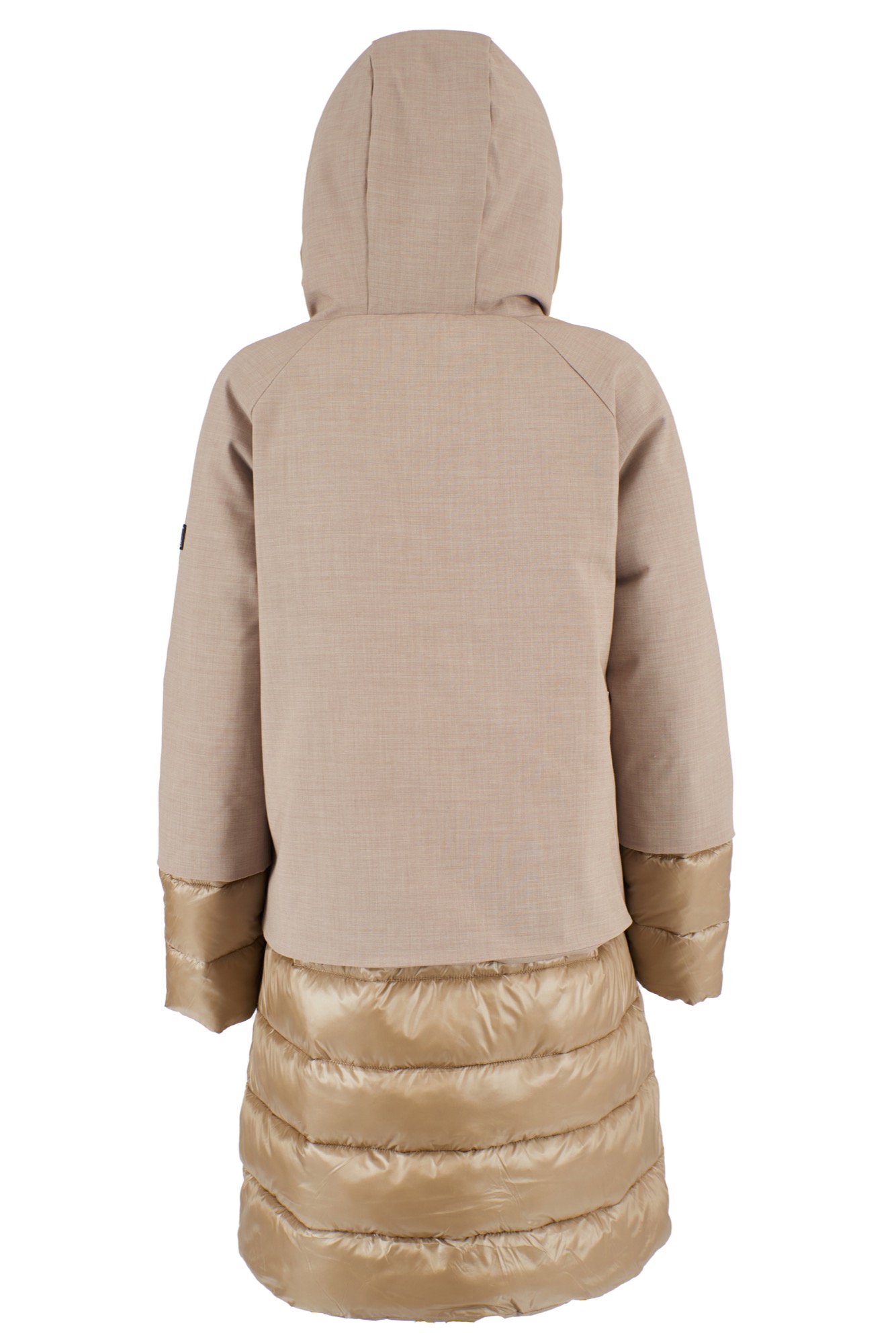 Piumino tessuto beige