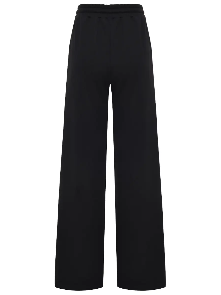 Pantaloni felpa stampa e borchie