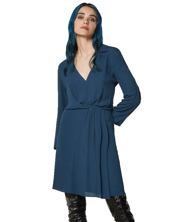 Patrizia Pepe Abito midi petrol blu