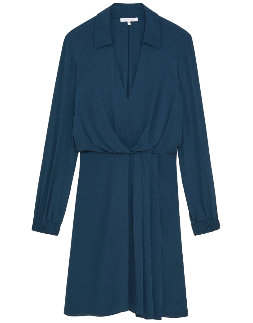 Abito midi petrol blu
