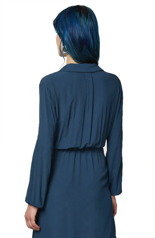 Abito midi petrol blu