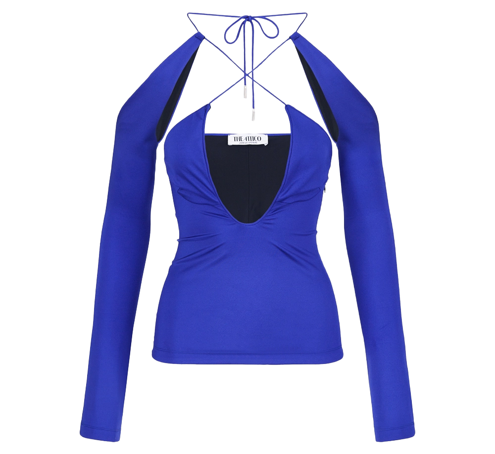 The Attico Top vivid blu