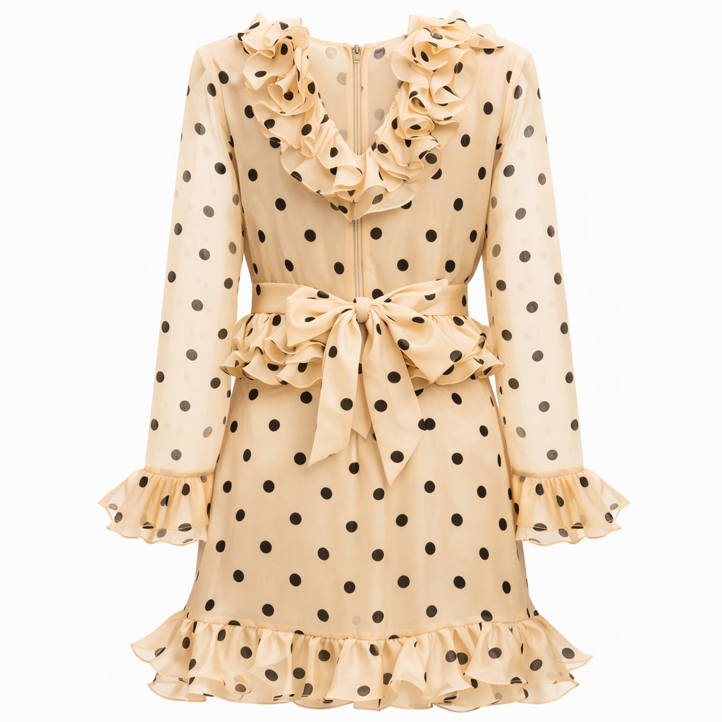 Valentino Garavani Abito in seta a pois