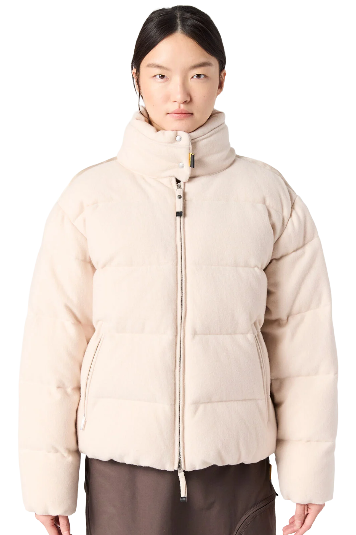 Piumino corto beige