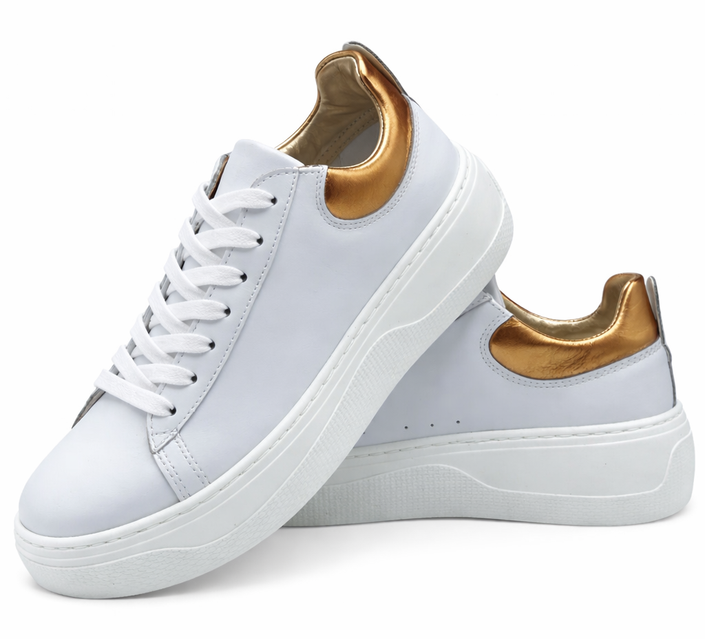 Sneakers pelle bianche