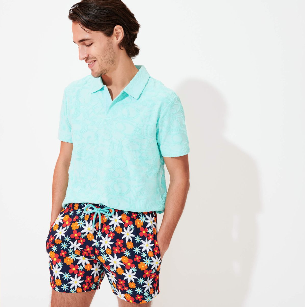 Swim shorts spring flowers