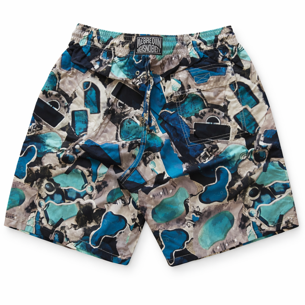 Swim shorts abstract print