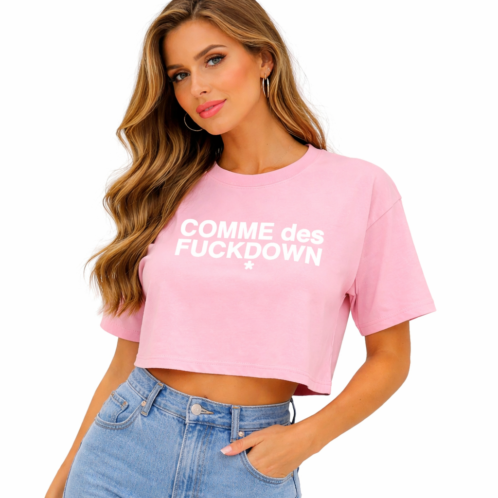 Comme Des Fuckdown Cropped t-shirt