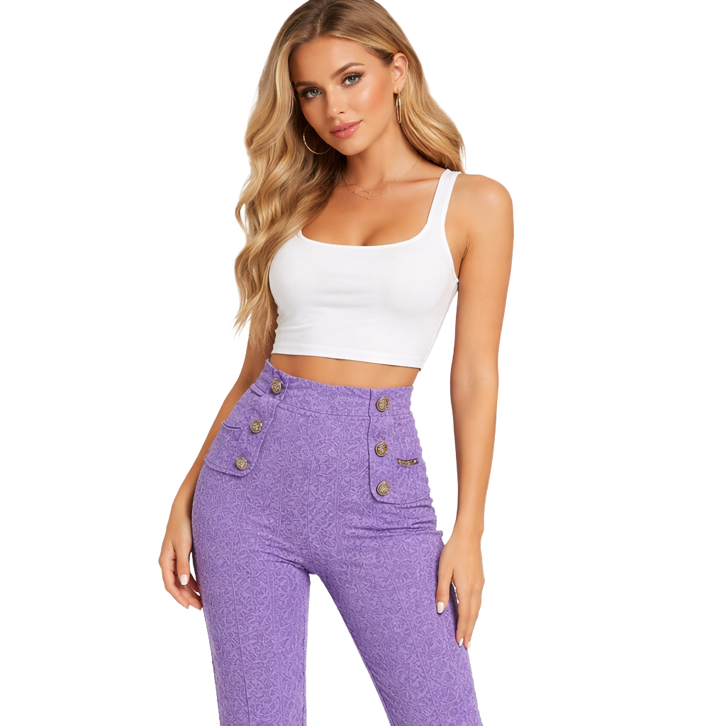 Elisabetta Franchi Pantaloni aderenti viola