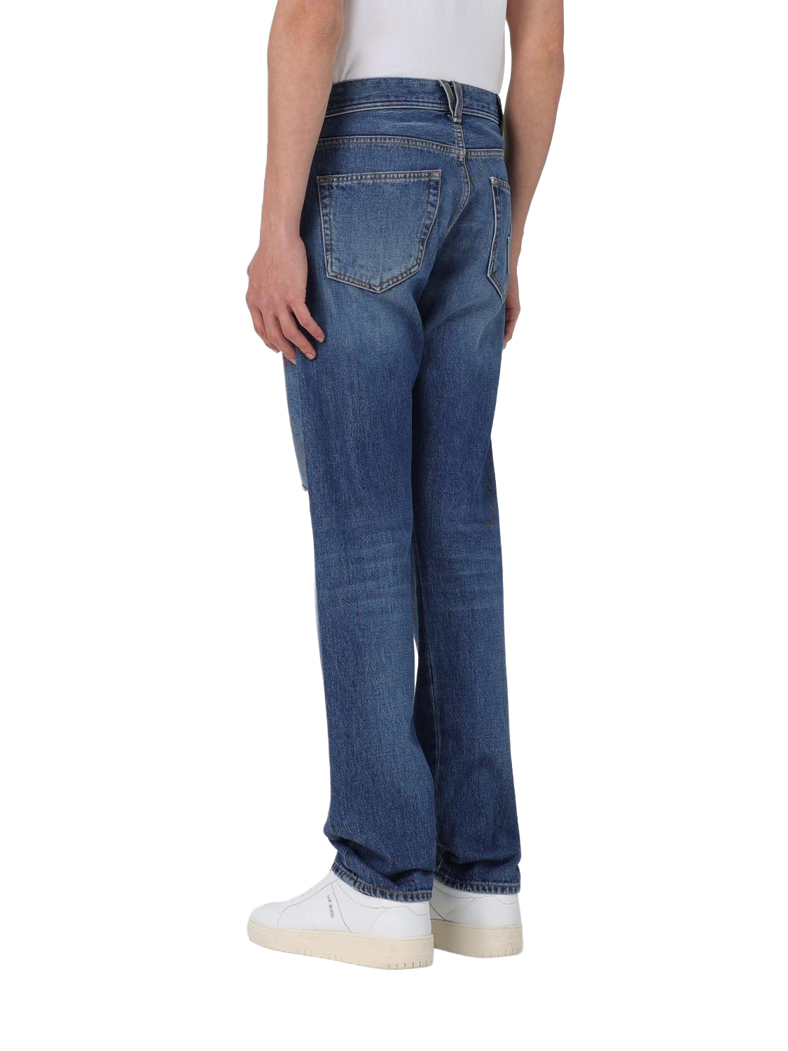 Denim slim fit indaco