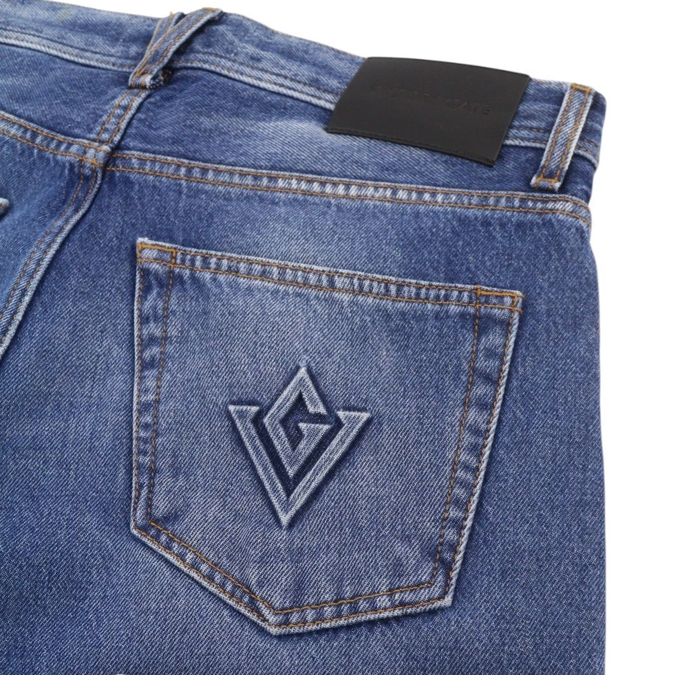 Denim slim fit indaco mid