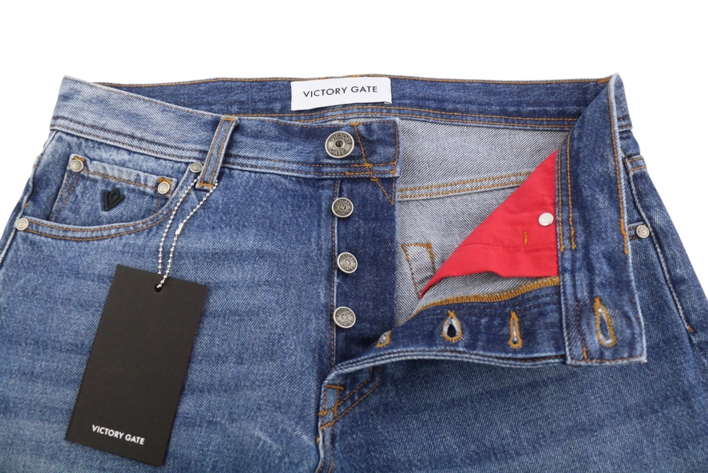 Denim slim fit indaco mid