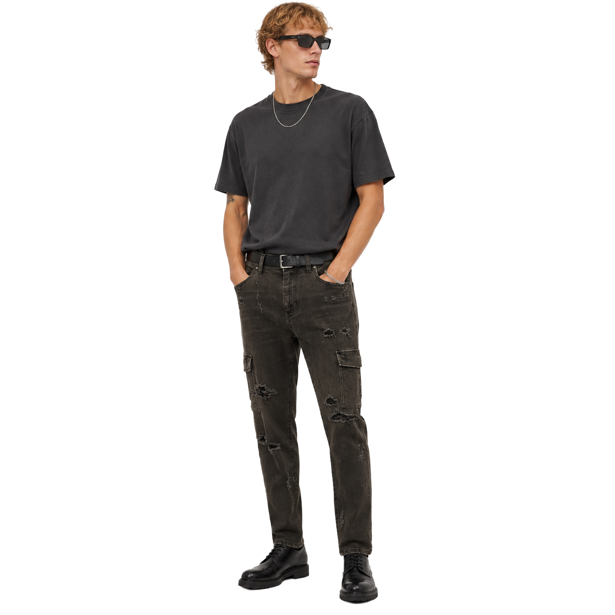Dolce & Gabbana Pantalone in denim cargo
