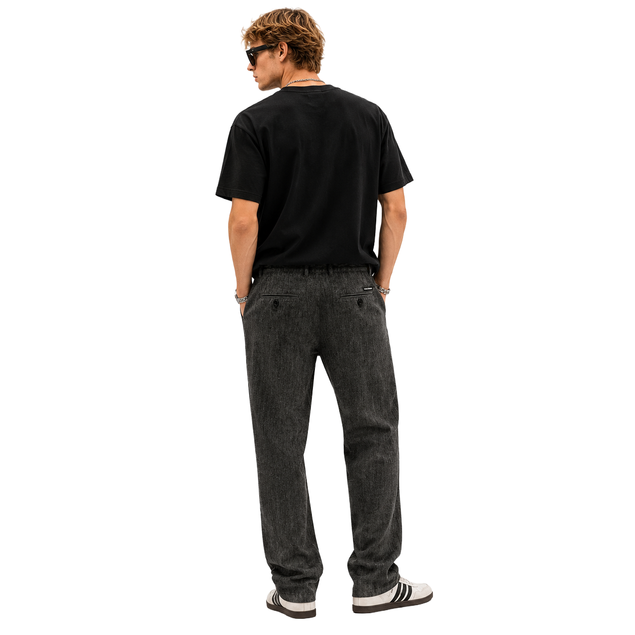 Pantalone in denim nero