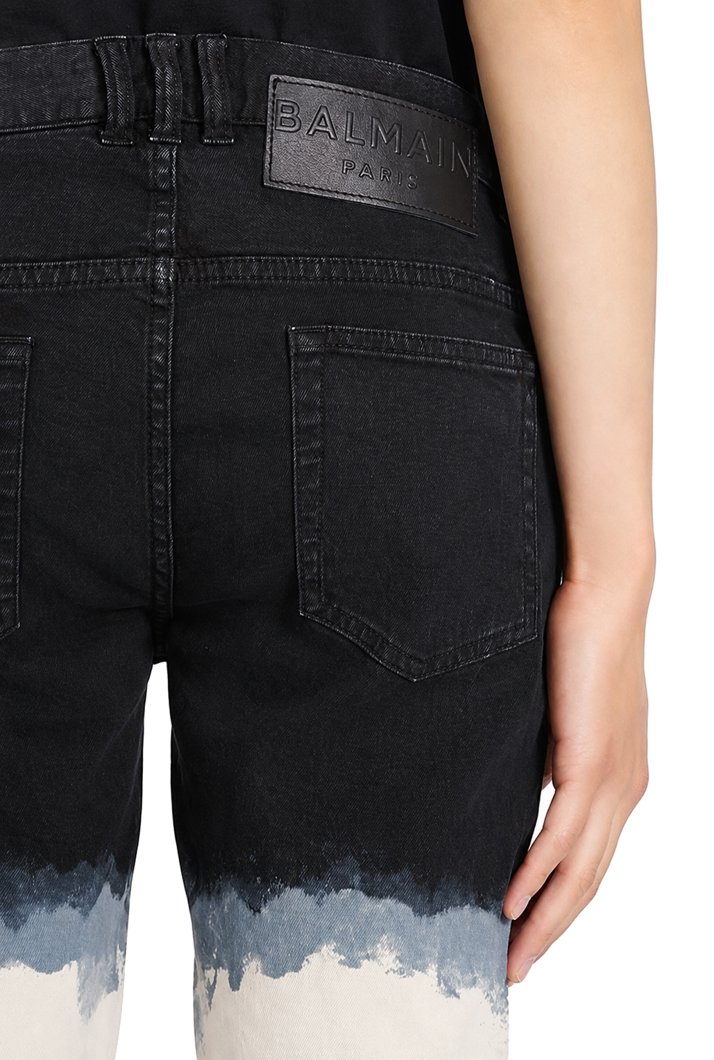 Jeans black and white tie-dye
