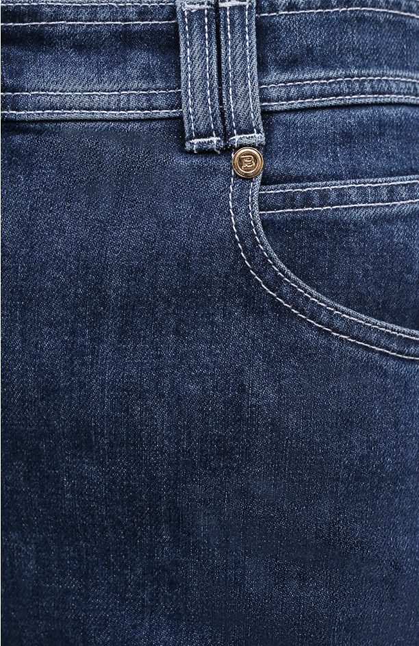 Jeans high-waist regular blu