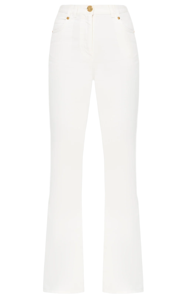 Balmain Pantaloni a zampa bianchi
