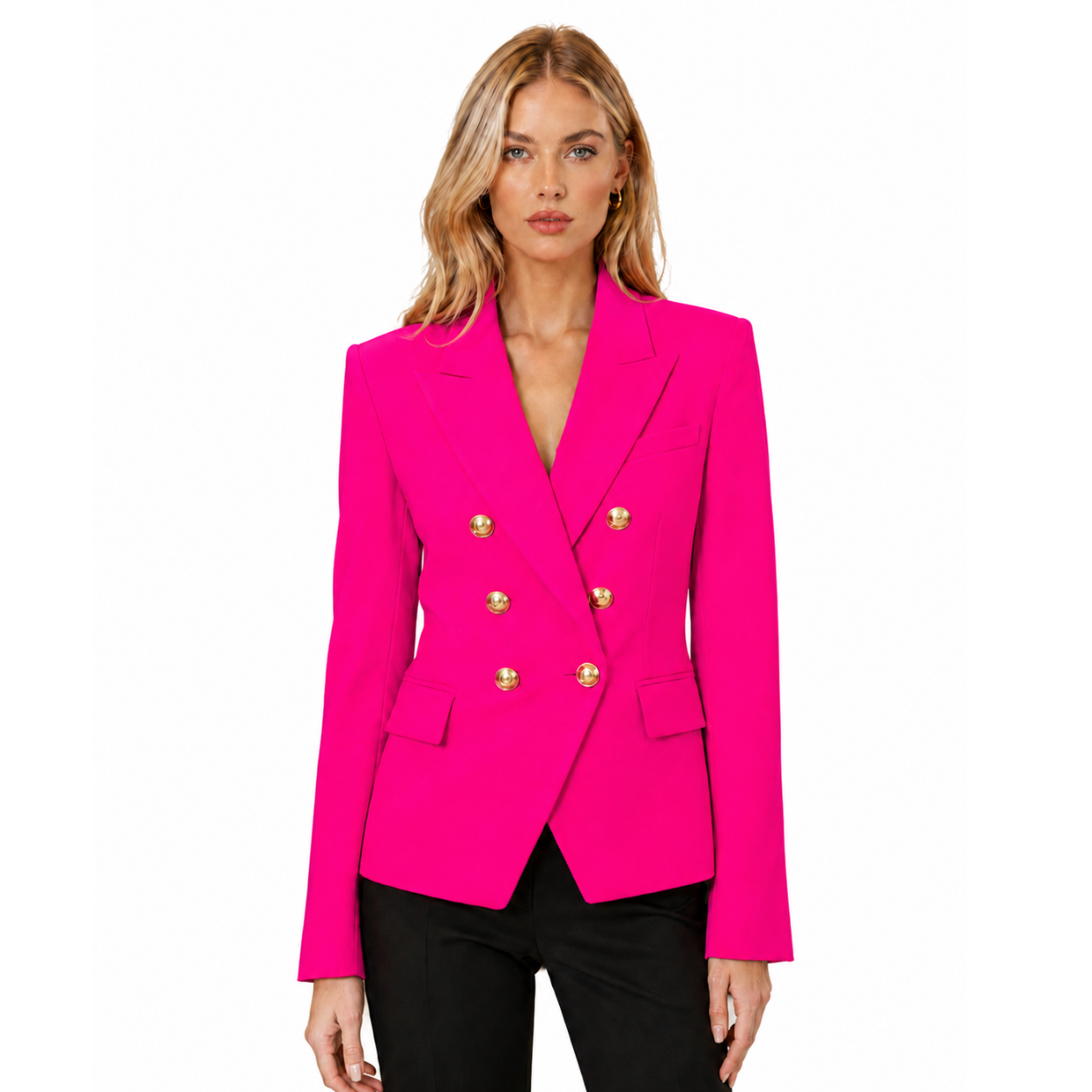 Balmain Giacca doppiopetto fucsia