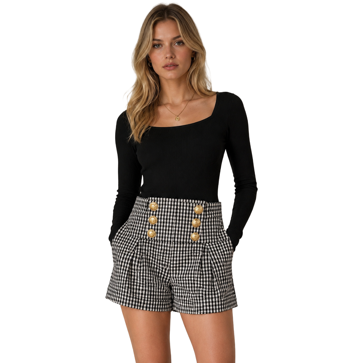 Balmain Shorts a quadretti