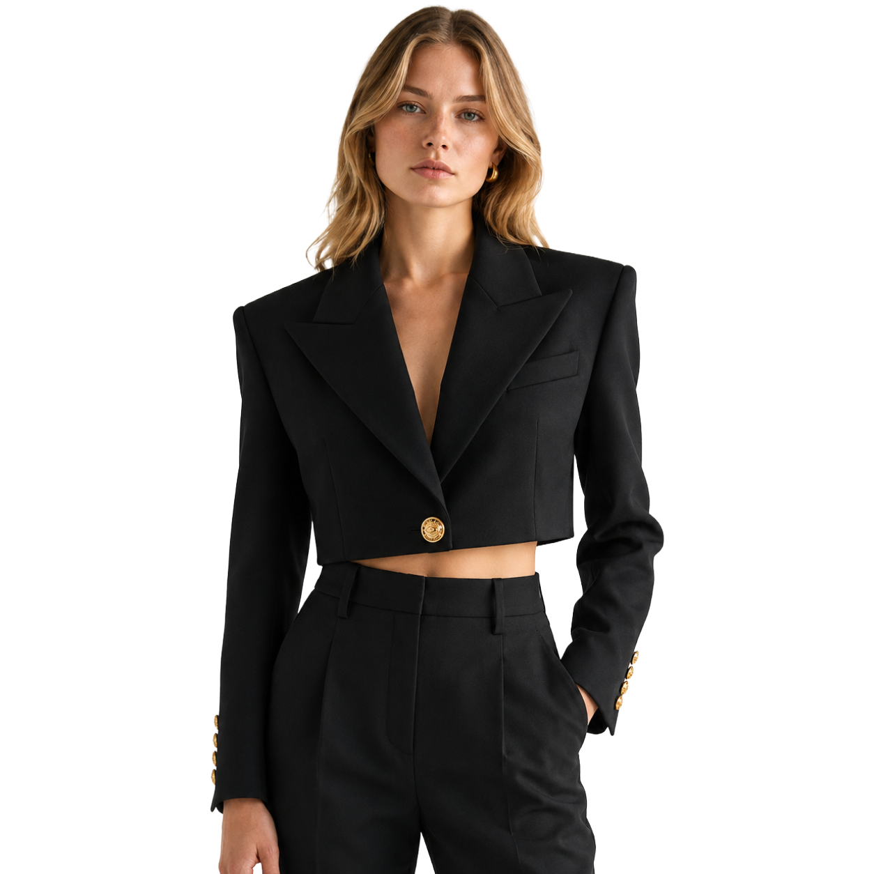 Balmain Blazer corto nero