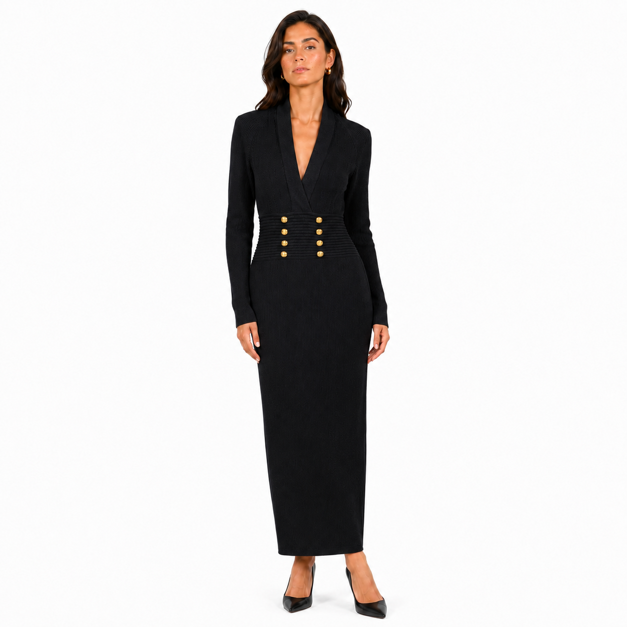 Balmain Abito a costine