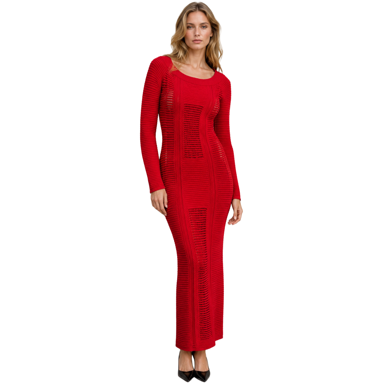 Balmain Abito lungo rosso