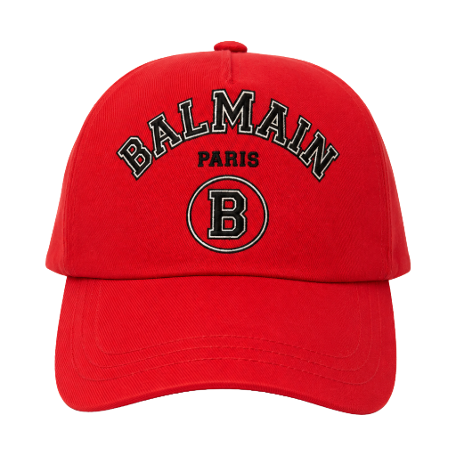 Balmain Cappello con visiera arancione