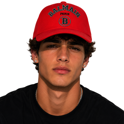 Cappello con visiera arancione