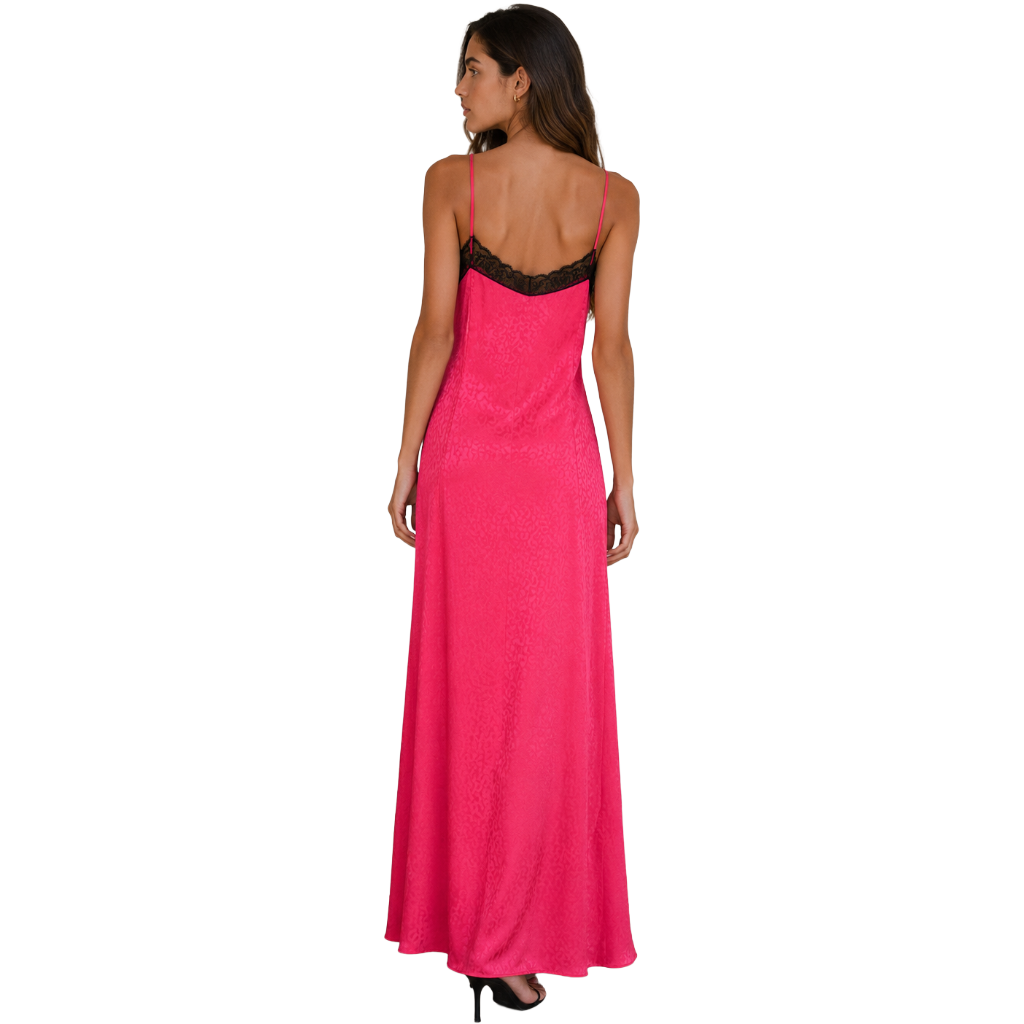 Abito animalier fucsia