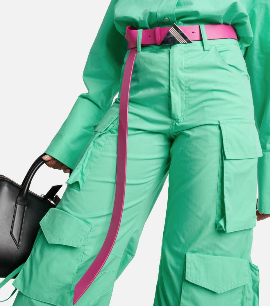 Cintura in pelle fuxia